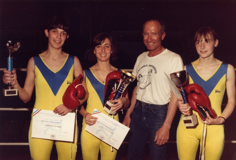 Les 3 championnes de France 1985 du GUC boxe